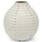 Palecek Urchin Coastal Beach White Stonecast Outdoor Decorative Vase - Large|Kathy Kuo Home