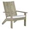 Ashland Modern Oyster Grey Teak White Cushion Outdoor Adirondack Chair|Kathy Kuo Home