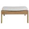 Ashland Modern Natural Teak White Cushion Outdoor Adirondack Ottoman|Kathy Kuo Home