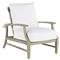 Croquet Coastal Oyster Grey Teak Cushion Outdoor Recliner Chair|Kathy Kuo Home