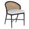 Havana Performance Black Frame Woven Cane Outdoor Dining Side Chair|Kathy Kuo Home
