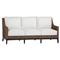 Peninsula Coastal Beach Dark Brown Woven Wicker Outdoor Sofa - 80&quot;W|Kathy Kuo Home
