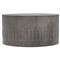 Karen Modern Classic Dark Grey Textured Concrete Round Outdoor Coffee Table|Kathy Kuo Home