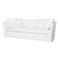 Cisco Home Seda Coastal Style Denim White Cotton Slip Cover Sofa - Large - 100&quot;W|Kathy Kuo Home