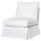 Cisco Home Seda Modern White Cotton Slipcovered Swivel Occasional Chair|Kathy Kuo Home