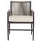 Aurora Mid Century Ash Cushion Aluminum Outdoor Dining Arm Chair|Kathy Kuo Home