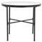 Aurore French Clear Glass Top Aluminum Outdoor Bistro Dining Table - 32&quot;W|Kathy Kuo Home