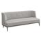Chloe Mid Century Pure Grey Linen Upholstered Tufted Wood Sofa|Kathy Kuo Home