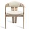 Maryl Modern Cream Faux Leather Upholstered Wood Dining Chair|Kathy Kuo Home