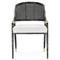 Edward Coastal White Linen Upholstered Black Mahogany Dining Arm Chair|Kathy Kuo Home