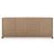Meredith Modern Classic Brown Grasscloth Wood Media Cabinet|Kathy Kuo Home