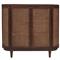Daphne Mid Century Dark Acacia Wood Woven Cane Rattan Sideboard|Kathy Kuo Home