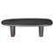 Laura Modern Classic Charcoal Oak Wood Round Edge Oval Coffee Table|Kathy Kuo Home