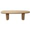 Laura Modern Classic Natural Oak Wood Round Edge Oval Coffee Table|Kathy Kuo Home