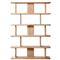 Laura Rustic Lodge Brown Oak Wood Round Edge Shelving Bookcase|Kathy Kuo Home