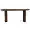 Olivia Modern Classic Dark Brown Acacia Oval Dining Table - 72&quot;W|Kathy Kuo Home