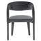Alexander Mid Century Modern Grey Upholstered Dining Arm Chair|Kathy Kuo Home