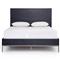 Theodore Industrial Loft Black Wood Iron Frame Bed - Queen|Kathy Kuo Home