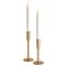 Elon Modern Classic Gold Metal Candle Holder - Set of 2|Kathy Kuo Home