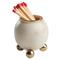 Kyng Modern Classic White Marble Brass Base Match Striker|Kathy Kuo Home