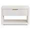 Montaigne Modern Classic White Upholstered Wood Nightstand|Kathy Kuo Home