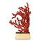 L&#39;Objet Coral Coastal Beach Red Cabochons Gold Plated Bookend|Kathy Kuo Home