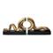 L&#39;Objet Snake Hollywood Regency Gold Plated Marble Base 2 Piece Bookend Set|Kathy Kuo Home