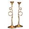L&#39;Objet Evoca Hollywood Regency Gold Plated Metal Candlesticks - Set of 2|Kathy Kuo Home