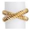 L&#39;Objet Deco Twist Hollywood Regency Gold Metal Napkin Ring - Set of 4|Kathy Kuo Home