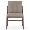 Ali Mid Century Modern Grey Leather Wood Dining Chair|Kathy Kuo Home