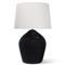 Georgian Black Woven Rattan Bedside Table Lamp|Kathy Kuo Home