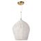 Georgian White Woven Rattan Single Pendant|Kathy Kuo Home