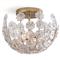 Charlotte Regency Natural Brass Steel Flower Semi-Flush Mount|Kathy Kuo Home
