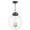 Globe French Glass Oil Rubbed Bronze Steel Pendant|Kathy Kuo Home