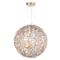 Cheshire Hollywood Clear Crystal Gold Leaf Metal Chandelier - Small|Kathy Kuo Home