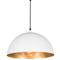 Sigmund Industrial Loft White Steel Gold Interior Pendant - Small
