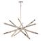 Viper Mid Century Polished Nickel Steel Adjustable Chandelier|Kathy Kuo Home