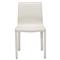 Jada Modern Classic White Upholstered Leather Dining Side Chair|Kathy Kuo Home