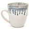 Simon Pearce Burlington Modern Blue Drip Edges White Stoneware Coffee Mug|Kathy Kuo Home