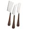Simon Pearce Woodbury Modern Brown Handle Stainless Steel Cheese Knife Set|Kathy Kuo Home