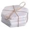 Erin Modern Classic White Marble Hexagonal Coasters - Set of 4|Kathy Kuo Home