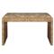 Worlds Away Petra Natural Burl Woodgrain Clear Acrylic Waterfall Edge Desk|Kathy Kuo Home