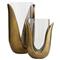 Sonia Modern Classic Antique Brass Glass Vases - Set of 2|Kathy Kuo Home
