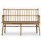 Penny Rustic Lodge Brown Oak Wood Bench|Kathy Kuo Home