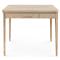 Bertram Coastal Bleached Sand Oak Brass Accent Game Table|Kathy Kuo Home