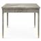 Bertram Coastal Beach Grey Cerused Oak Accent Detail Game Table|Kathy Kuo Home
