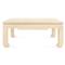 Bethany Coastal Natural Twill Fabric Chow Feet Square Coffee Table|Kathy Kuo Home