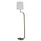 Hawthorne Modern Classic White Linen Antique Brass Iron Floor Lamp|Kathy Kuo Home