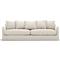 Cassandra Modern Classic Beige Slipcovered Outdoor Sofa - 92&quot;W|Kathy Kuo Home