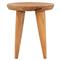 Zada Global Bazaar Natural Teak Wood Round Outdoor Side End Table|Kathy Kuo Home